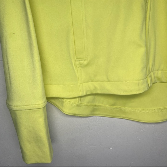 Lou & Grey Long Sleeve Zip Up Women’s Small Neon Yellow Spandex Athletic Sweater - Picture 7 of 15